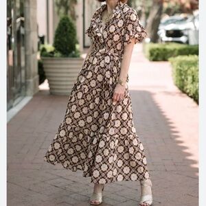 Mille Victoria Ruffle Front Dress in Merida size XS runs big